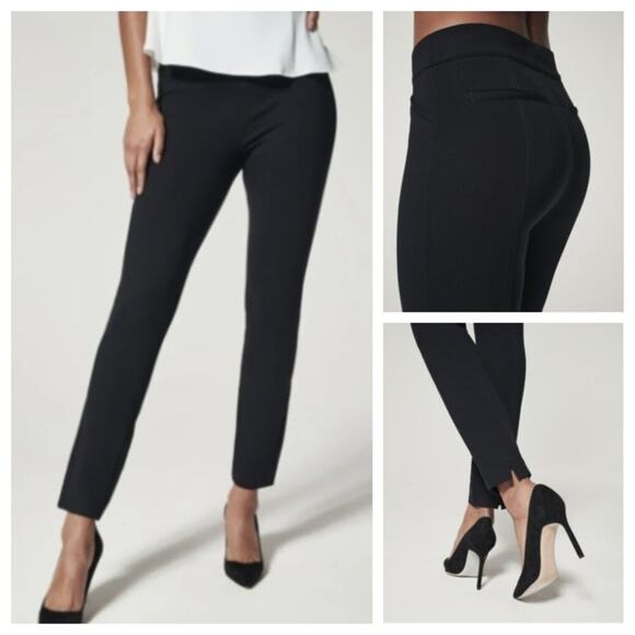 Spanx Women's Backseam Skinny Ponte Pant Black Size M - Picture 2 of 9